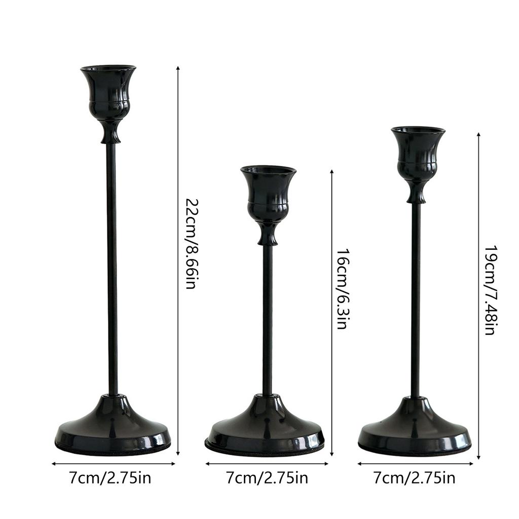 Retro Taper Candle Holders Iron Candlestick Holders for Home Dinning Table Centerpiece Wedding Holiday Party Chrismas