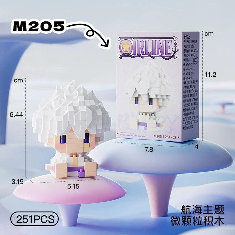 New ONE PIECE Sun God Nika Luffy Micro Building Block Chopper Ace Buggy 3D Anime Model Assembly Mini Bricks Figure Toys For Gift