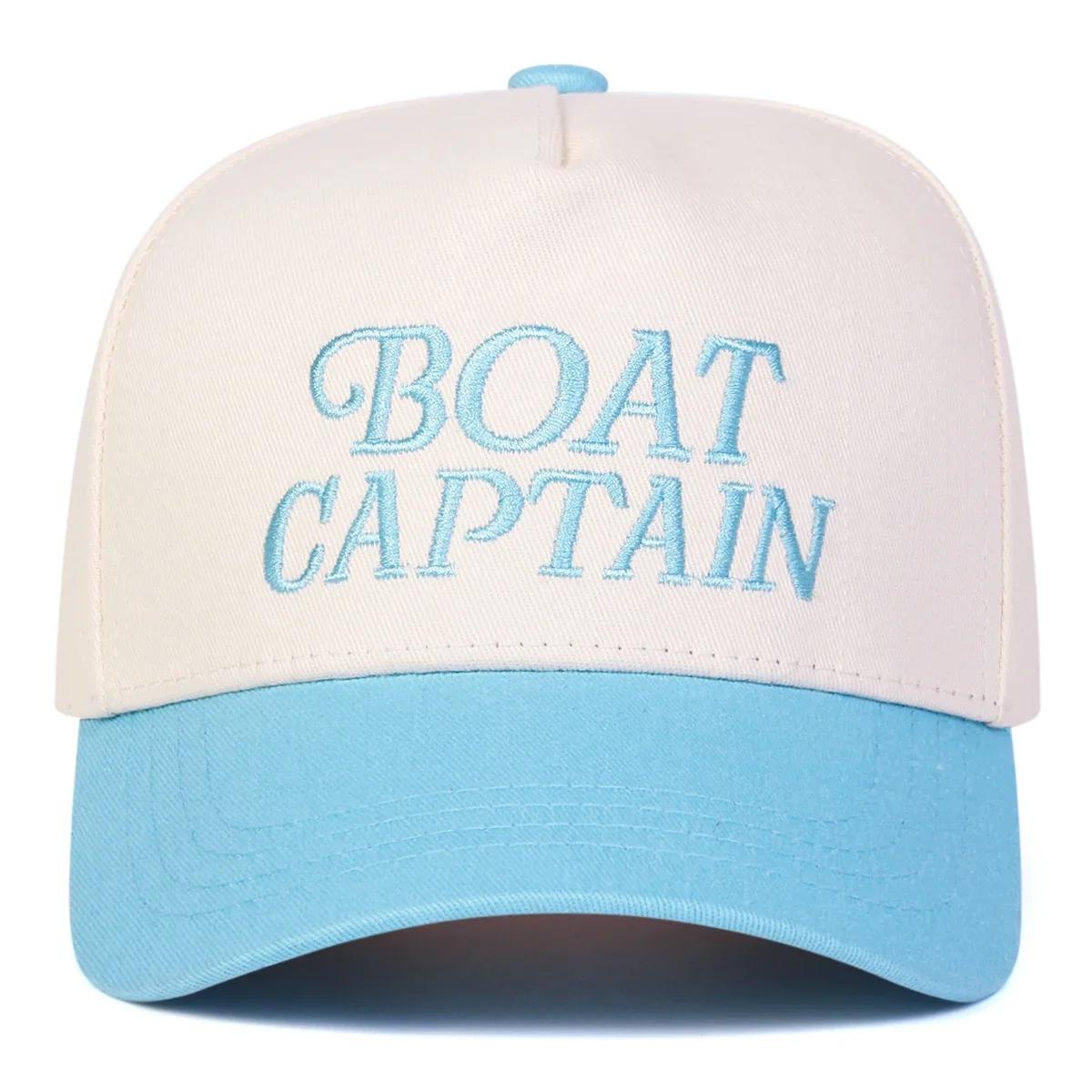 

Unisex BOAT CAPTAIN Letter Embroidery Baseball Caps Spring Autumn Outdoor Adjustable Casual Hats Sunscreen Hat Sports Cap небо синє кольору