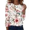Long Sleeve Shirts For Women Cute Print Graphic Tees Blouses Casual Plus Size Basic Tops Pullover
