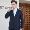 Autumn and Winter Simple Double-sided Woolen Suit Men's Slim Plaid Handmade Small Suit Cashmere-free Suit Jacket for Men