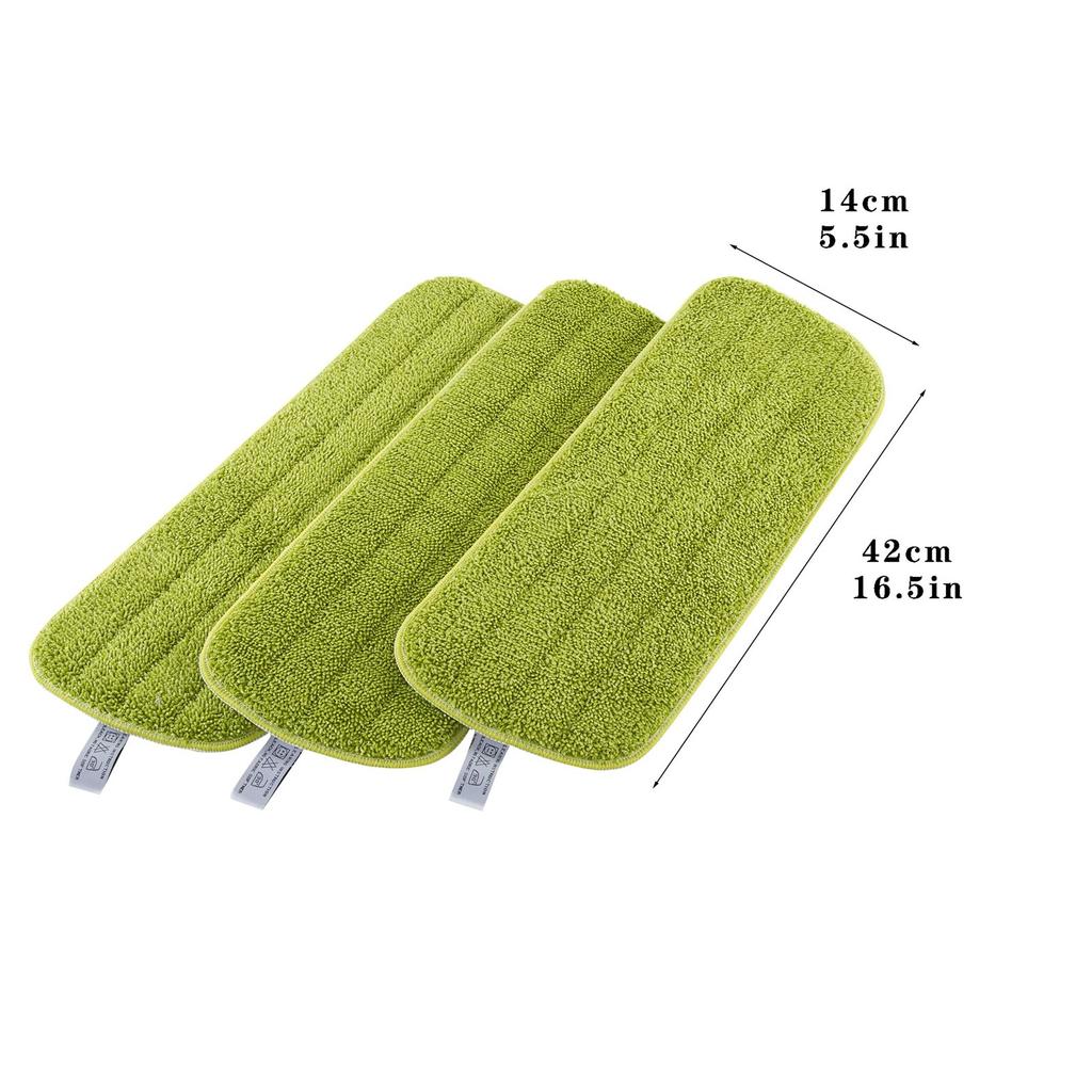 3pc Dual Purpose Wet Mop Head Reusable Flat Mop Head Universal Mop Head