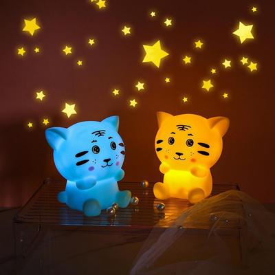 Soft LED Lamp Cartoon Night Light Not Dazzling New Year Lovely Tiger Decor Lights