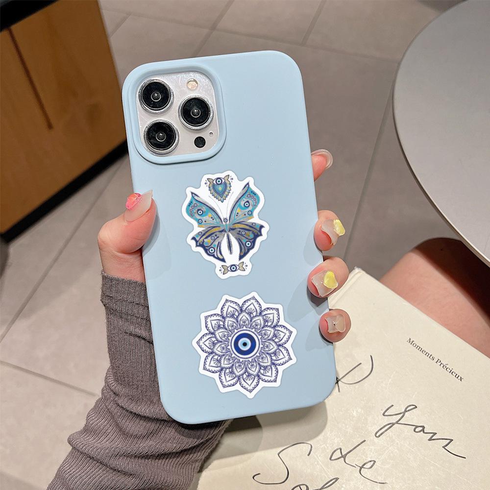 60 Waterproof Evil Eye Graffiti Stickers for Luggage, Notebooks, and Skateboards