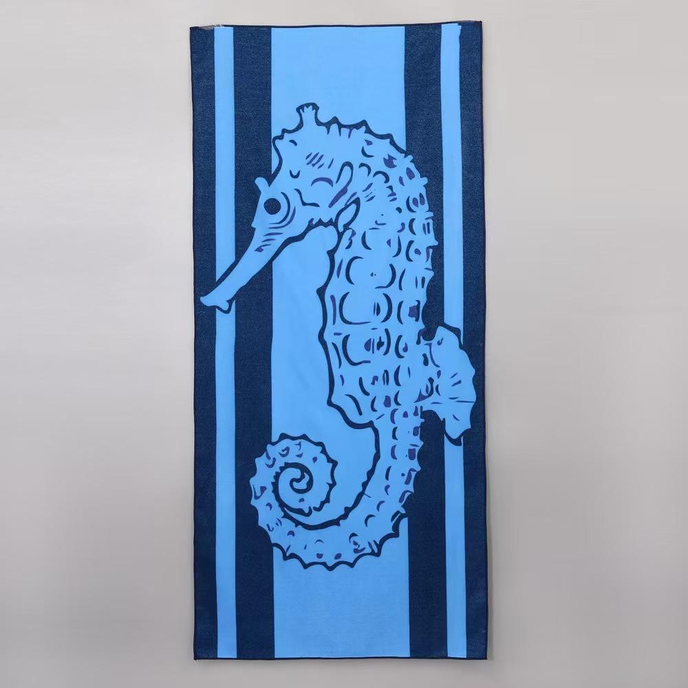 Modern Microfiber Beach Towel Large Printed Breathable Water-Absorbent for Outdoor Sports Fitness Bath Towel