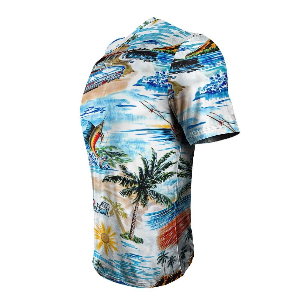 Erkek Hawaii 2025 Y2k Moda Tişört Sokak Harajuku Retro Yazı Baskılı Günlük Üst