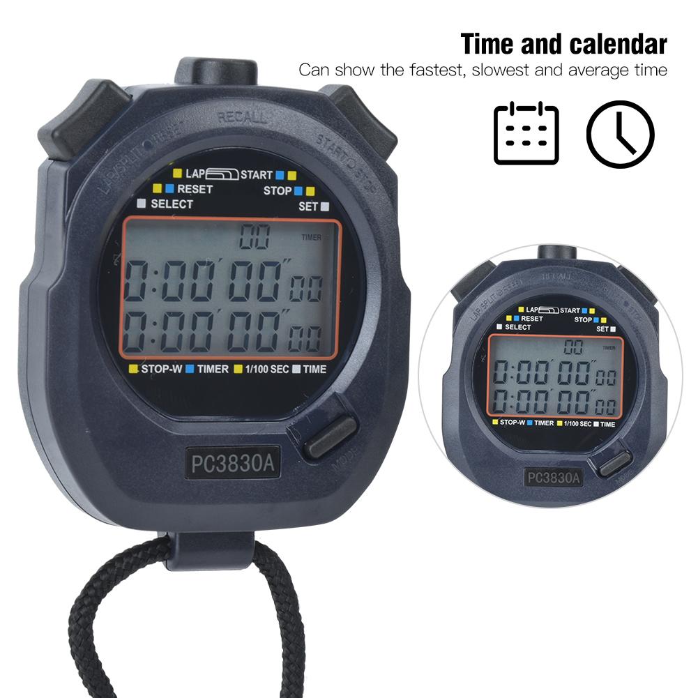 PC3830A ABS Sport Löpning Stoppur Elektronisk Friidrott Nedräkning Stoppur0.01