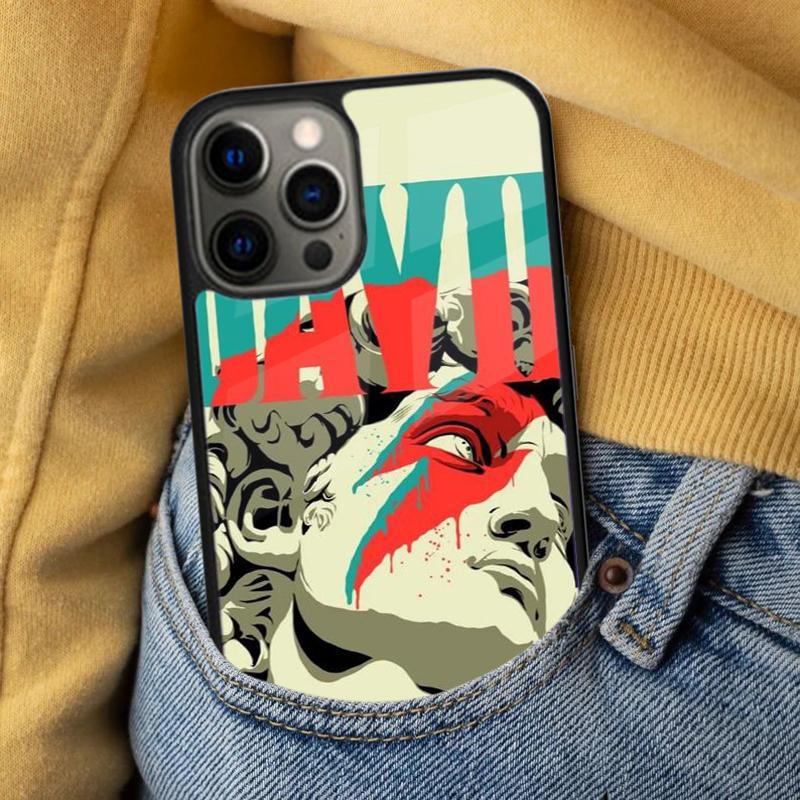 David Statue Abstract Art Soft Phone Case for iPhone 17 Air 16e Pro max 15 Pro 13 14 Plus 11 12 MagSafe Magnetic Coque