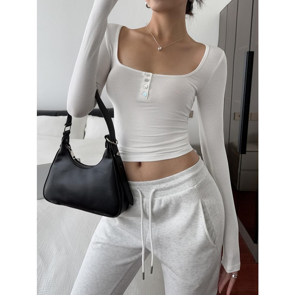 Casual Simple Long-sleeved Vest with T-shirt Inside for Women's 2025 Autumn and Winter