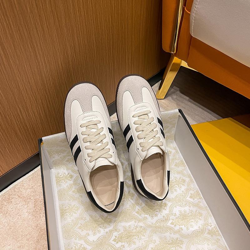 Classic Versatile Platform Casual Sports Shoes Board Shoes Spring New Cowhide Little White Shoes Women's Retro