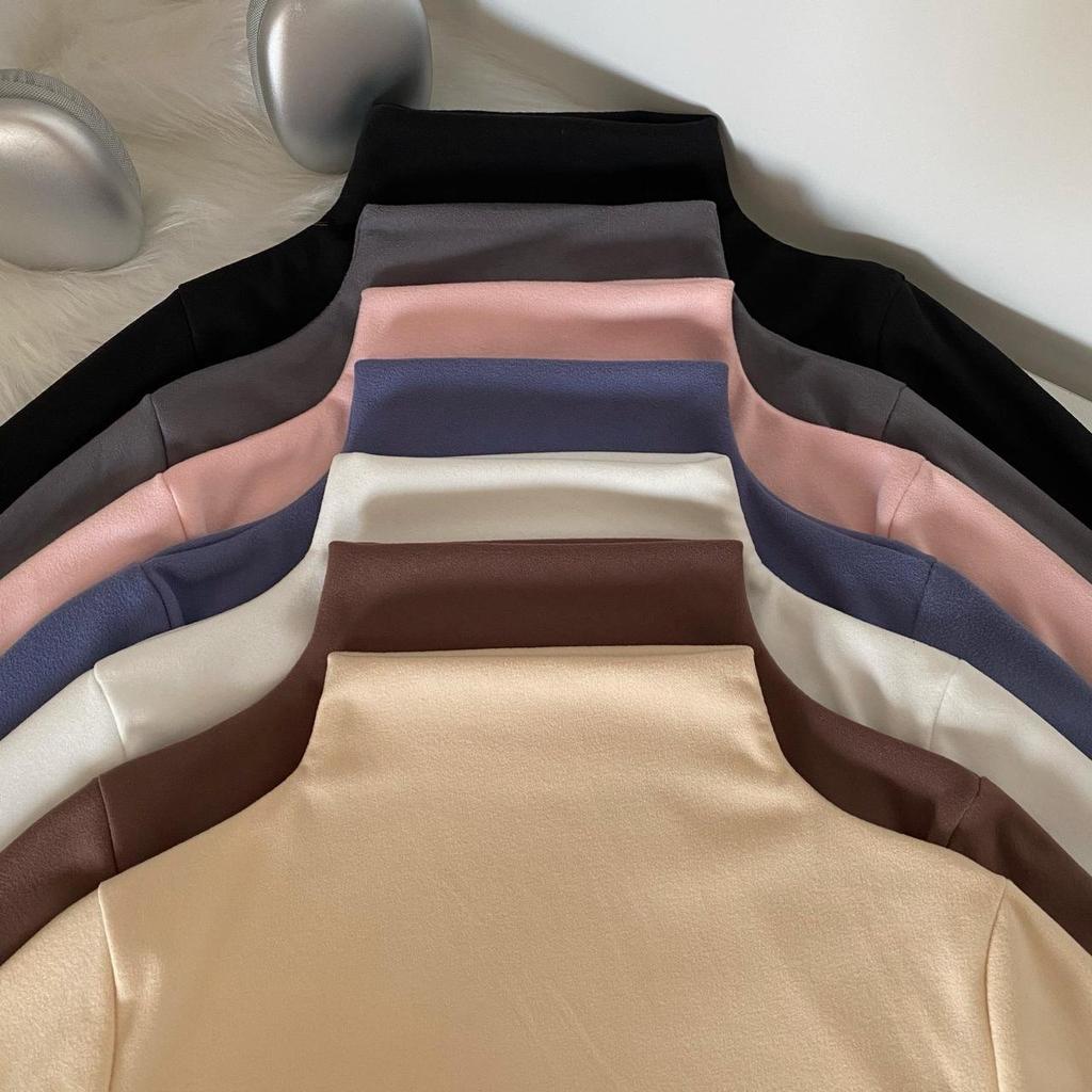 Korean Knitwear Women's Half-High Neck Cashmere Sweater, Small Fragrance Style, Autumn/Winter.