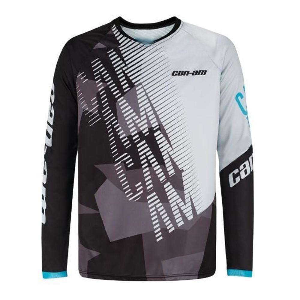 Spring and Autumn Round Neck 3D Printed Top Fashionable Casual Long Sleeved Motorcycle Racing Men's T-shirts