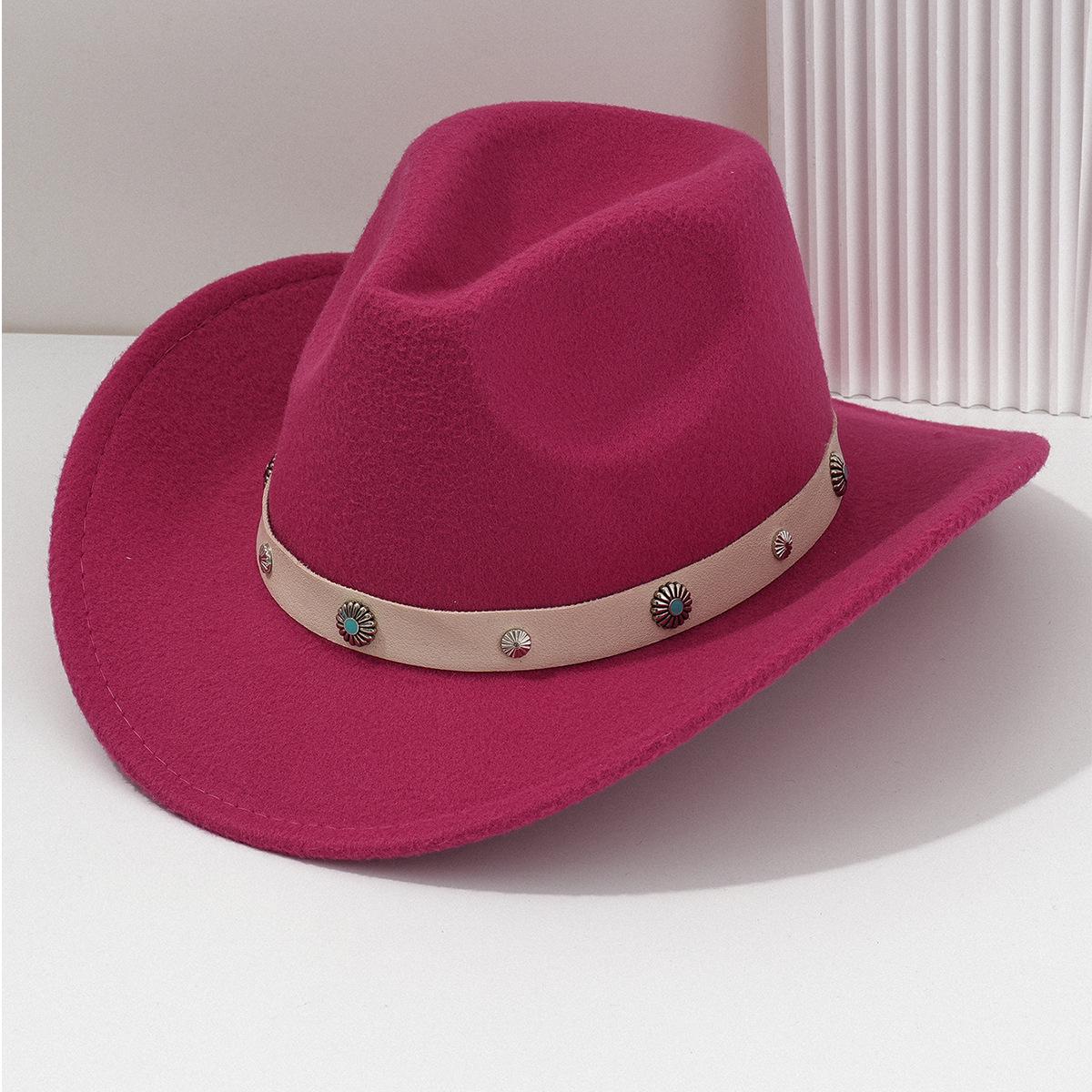 

Богемная синяя фетровая свадебная шляпа с цветочным декором и лентой для мужчин и женщин M (56-58cm) роза розовый