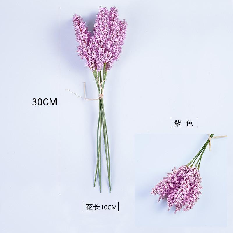 6 Pieces/Bundle Pe Wheat Ear Flower For Wedding Decoration Flower Arrangement Fake Plants Vases For Home Decor Diy Gift Bouquet