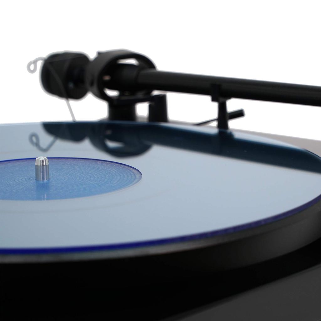Hudson Acrylic Turntable Mat LP Slipmat Blue Line Hi-Fi American-made