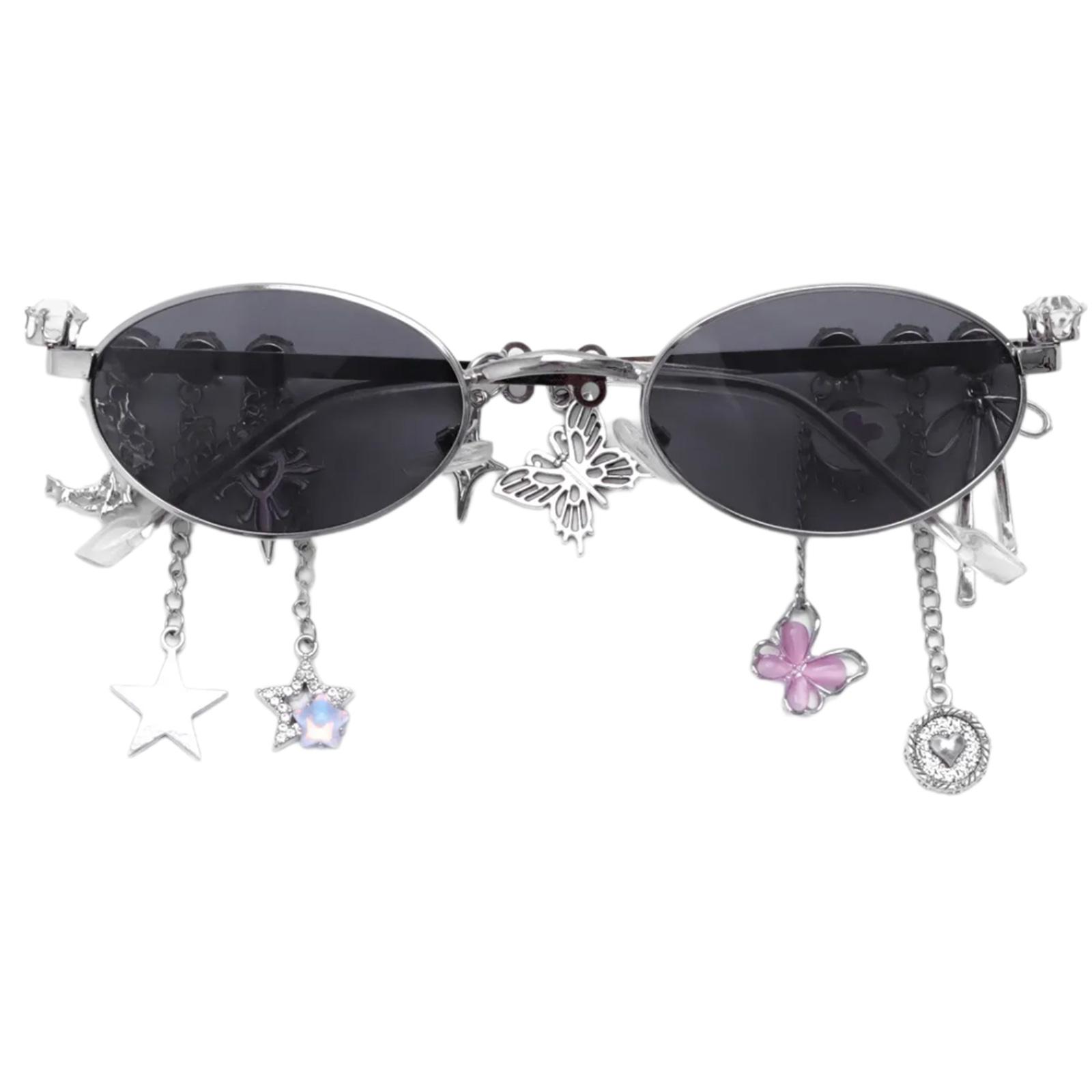 

Эффективные очки с фильтрацией синего света для чтения и письма пользователя цифрового устройства в овальной оправе Y2K для женщин и девочек чёрный