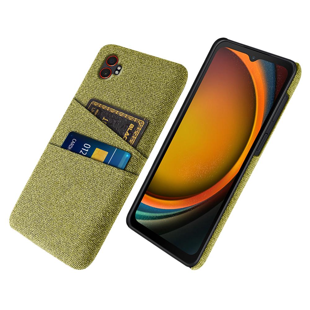 For Samsung Galaxy XCover7 Pro Case Cloth+Hard PC Phone Cover with Dual Card Slots