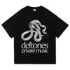 Private Music Tracklist Tees Deftones Rock Band Printing Tshirt Cotton Loose Short Sleeve T Shirt Women Men Unisex Streetwear