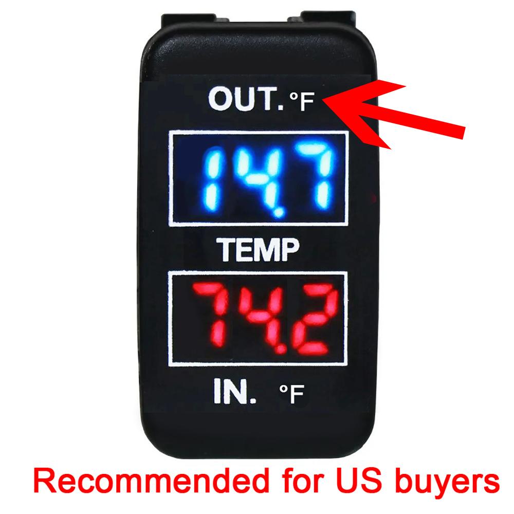 

Car Thermometer Internal / External Temperature Display Dual Temperature Sensor for TOYOTA, Hilux, VIGO, Prado, Coaster, Yaris Fahrenheit display