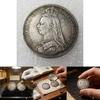 Uk Vintage 1887 Commemorative Coin Brass Silver Plated Collectible Gift For Ceremony