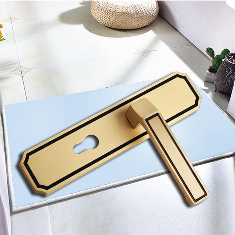 Modern Pure Copper Anti-theft Mechanical Door Locks Interior Bedroom Silent Handle Gate Lock Hotel  Hardware Supplies