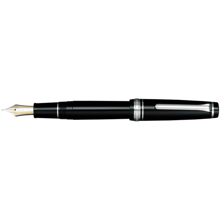 Sailor Professional Gear Fountain Pen Silver Black Medium Nib 11-2037-420
