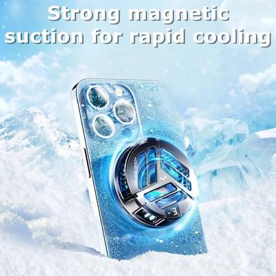 X25 Mobile Phone Semiconductor Magnetic Cooling Fan with Wireless Charging Function Radiator for IPhone Android PUBG Game Cooler