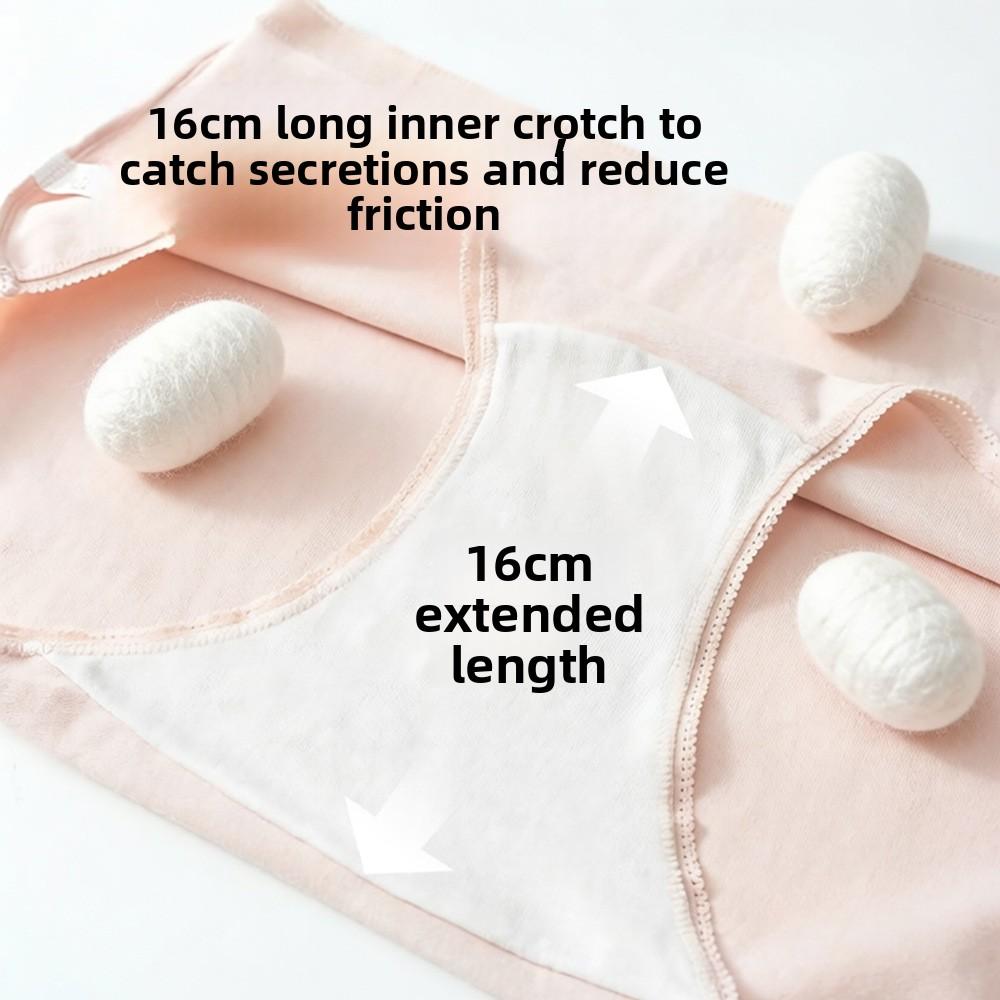 Damen Frühling und Sommer Neue Atmungsaktive Baumwoll-High-Waist-Slips in Übergröße