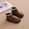 Kids Princess Boots with Sweet Lace Girls Short Leather Boots Non-slip Children Ankle Boots Elegant 2024 Autumn Winter New