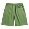Women Loose Fit Straight Leg Multi Pocket Cargo Shorts with Belt High Waist Elastic Waistband Casual Style Trousers