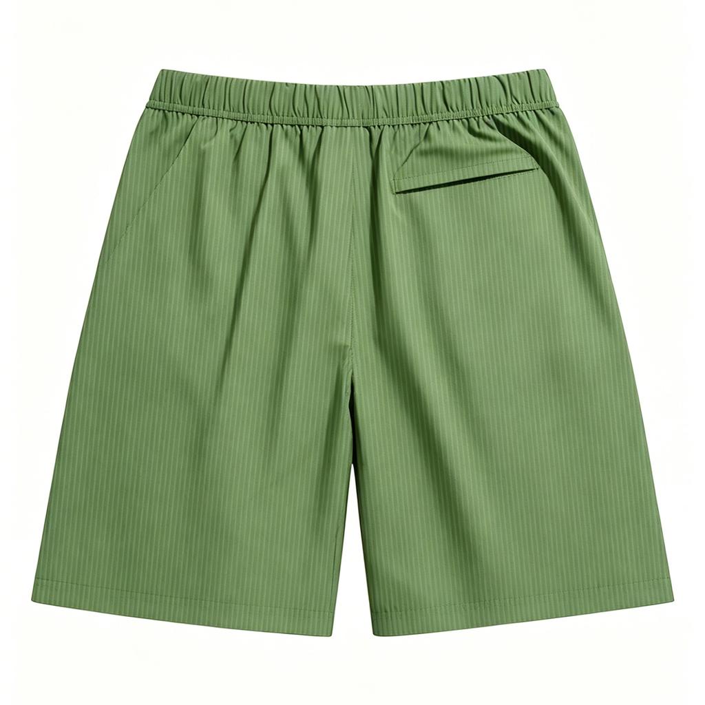Women Loose Fit Straight Leg Multi Pocket Cargo Shorts with Belt High Waist Elastic Waistband Casual Style Trousers