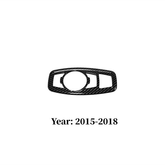 For Ford Edge 2018   ABS Carbon Fiber Car Front Storage Box Panel Decoration Cover Trim Styling Interior Accessories
