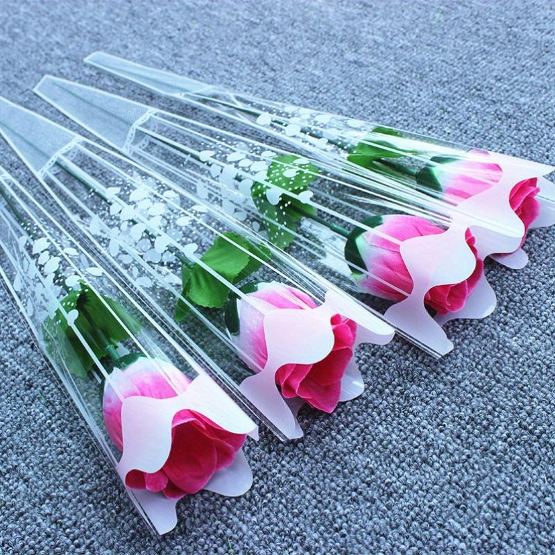 1 pezzo, Fiore di Rosa Artificiale, Mazzo di Rose di Plastica per Regalo Festa della Mamma, Decorazione San Valentino