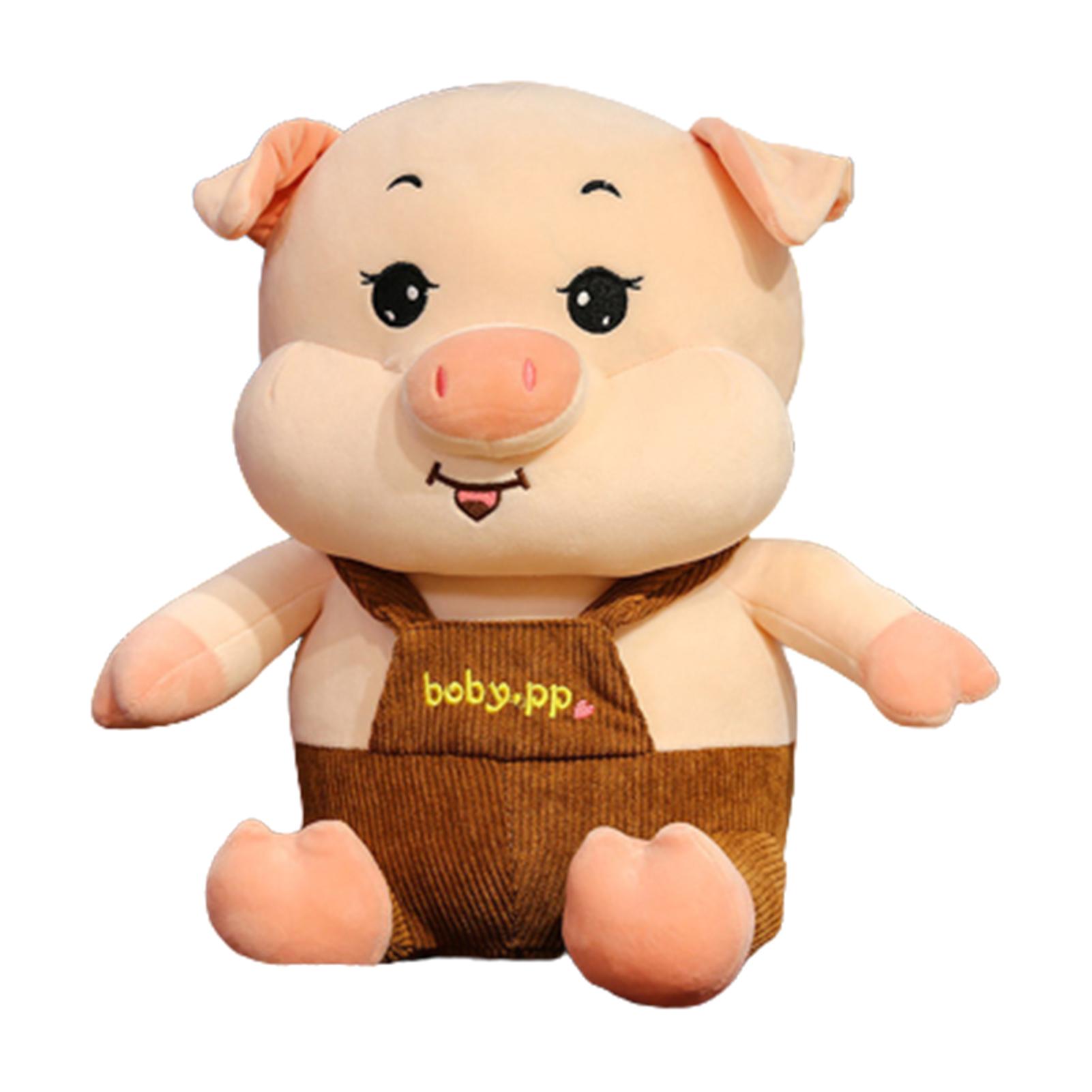 

Cute Cartoon Pig Doll Lovely Soft Plush Toys Children s Couple Gift 20cm коричневый