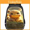 Mochila Pikachu de Grande Capacidade Leve 3D em Tecido Oxford para Crianças para Educação Escolar