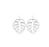 Bohemian Monstera Palm Tree Dangle Earrings For Women Gold Tropical Hollow Plant Leaves Big Earring Beach Brincos Gift