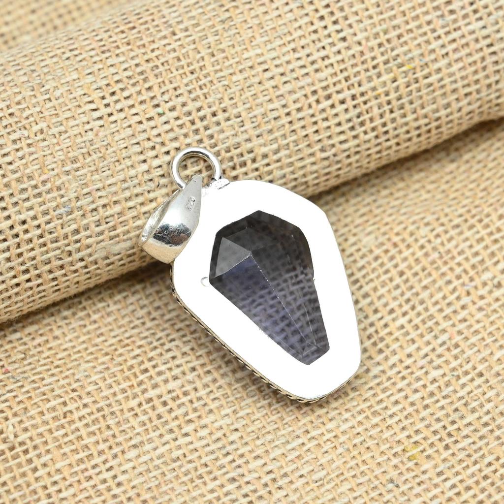 Solid 925 Sterling Silver Purple Amethyst Gemstone Handmade Jewelry Women's Pendant