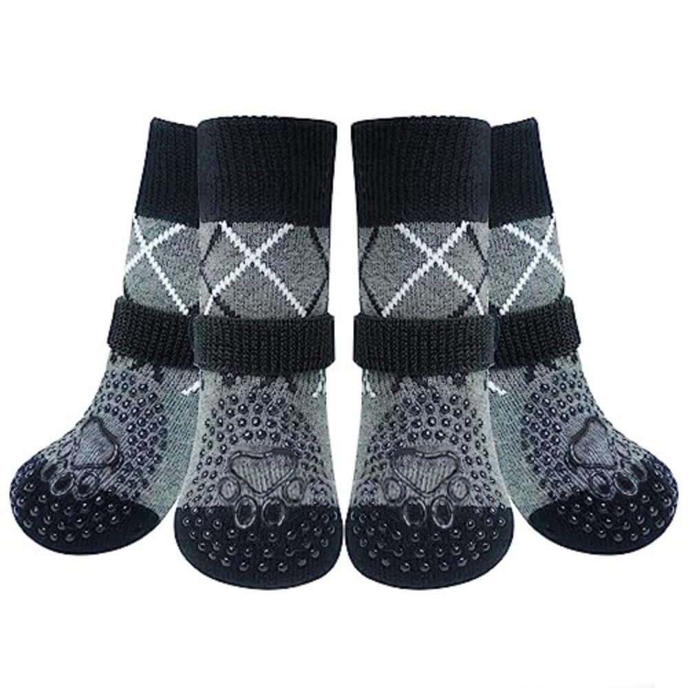 4pcs/lot Paw Protection Pet Dog Socks Adjustable Puppy Sock Dog Foot Covers  Small Medium Large Dogs