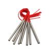 FCABA 10PCS 6mm 120~135mm 201SUS Single Head Dual Heating Tube 110V/220V/380V 200W Cartridge Heater Electric Resistance Element