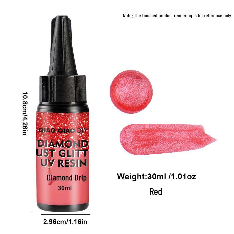 24-barevná 30ml diamantová třpytivá UV pryskyřice pro DIY šperky a doplňky