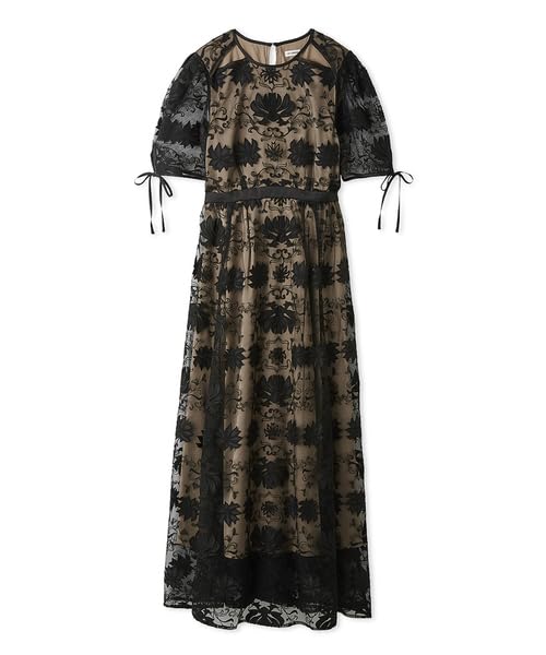 

Платье с вышивкой ришелье из сатина LWFO251073 BLK [Lily Brown] Женское чёрный