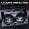 2Pcs Car Carbon Leather Water Cup Pad Anti-noise Coaster Mat For Honda Civic Fit Jazz Accord Pilot CRV Odyssey Passport City HRV aiz256