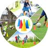 1 Set Wurfkegel Ringe Party Spiel Kinder Spielzeug Outdoor Fußball Agilitätstraining Karneval Familienspiele Hof Kombi Set Werkzeuge