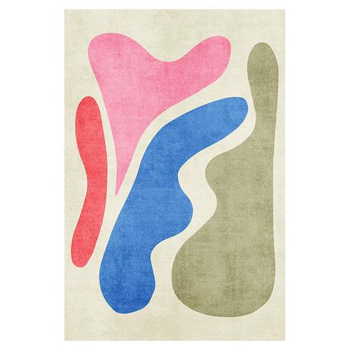 

Modern Art Abstract Style Carpet Living Room Non-slip Decoration Home Soft Bedroom Carpet Easy Clean Coffee Tables Mat Flannel 60x90cm
