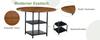 Round Dining Table with 107 Cm Diameter and Double Shelf In Walnut Look, MDF Top + Metal Frame, Suitable for 2–4 People, for European Family Meals.