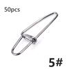 Steel Pieces Fishing Stainless 50 Snap Quick Lock Clip Safety Connector Accessories Lure Tackle Hook Clip