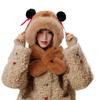 2025 Women's Capybara Warm Plush Hat Scarf Combo - Winter Windproof & Cold-Proof