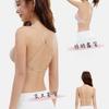 Korean polka dot contrasting color big U backless underwear women's jelly lifting and gathering neck sling seamless liquid foundation bra