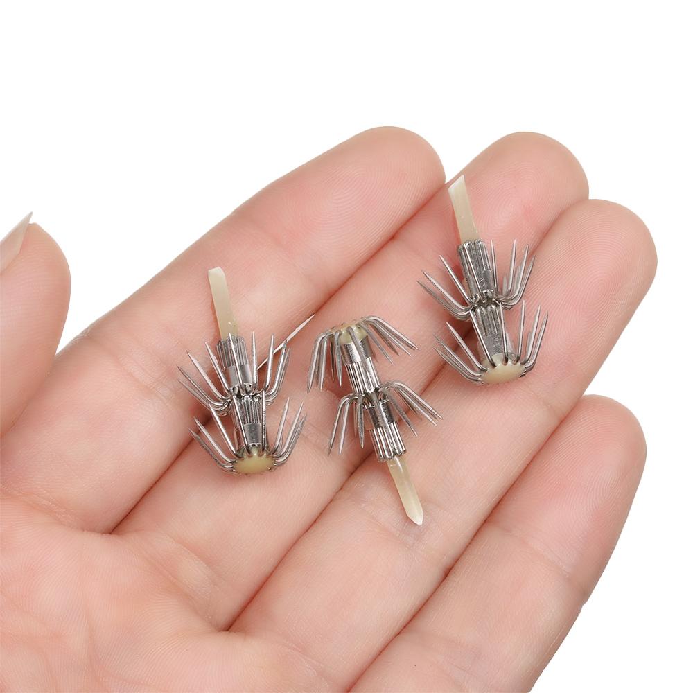 5Pcs Stainless Double Layers Umbrella Squid Cuttlefish Octopus Fishing Hooks Jigging Fishhook Wholesale Fishing Accessorie