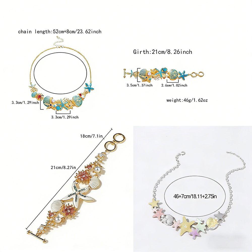 Sea Series Bohemian Shell Necklace Ornaments Starfish Beach Bracelet Shell Starfish Necklace Women